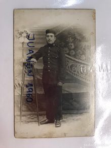 Fotografia antiga: MILITAR. Fotografía Soldado del Regimiento de Infantería LUCHANA No.28, FOTO: Chinchilla TARRAGONA